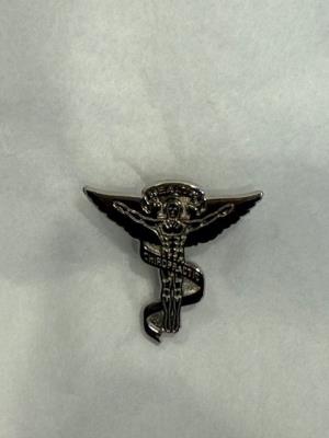 Image of LAPEL PIN CADUCEUS SILVER TONE